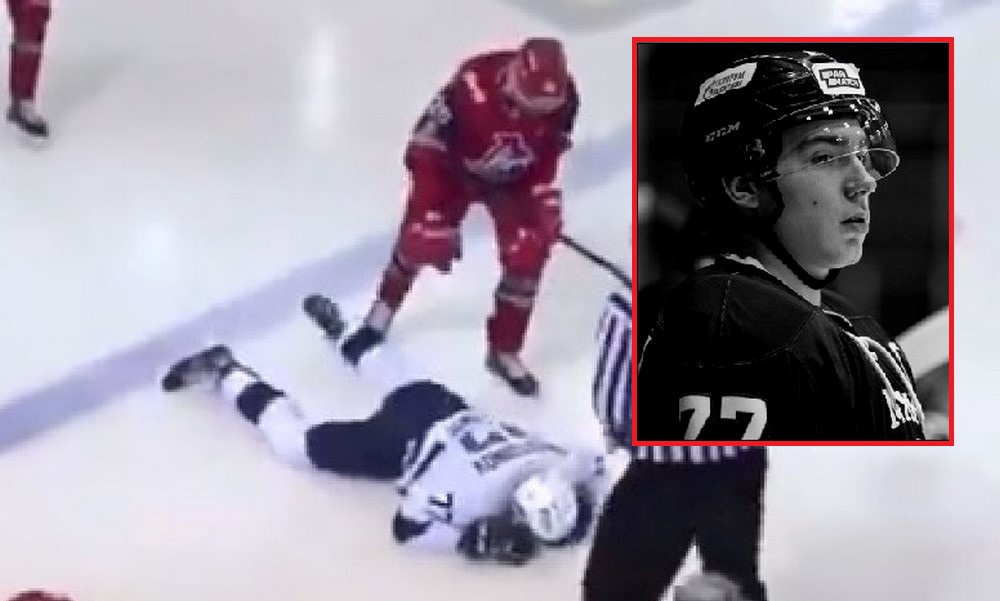 VIDEO: ¡El golpe fue tremendo! Jugador de hockey de 19 años murió tras ser impactado en la cabeza por un disco 1 jugadorhockey 3