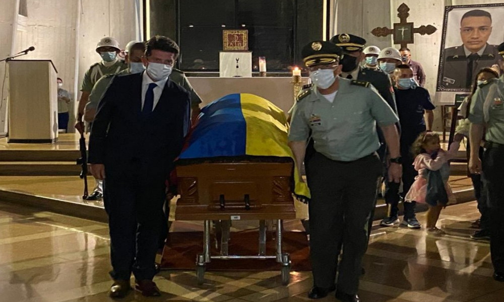 Video: Así fueron las exequias del patrullero antioqueño asesinado en Bogotá