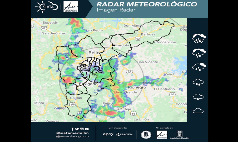 ¡Lleve 'sombillita'! Este es el pronóstico del tiempo para esta noche en el Valle de Aburrá