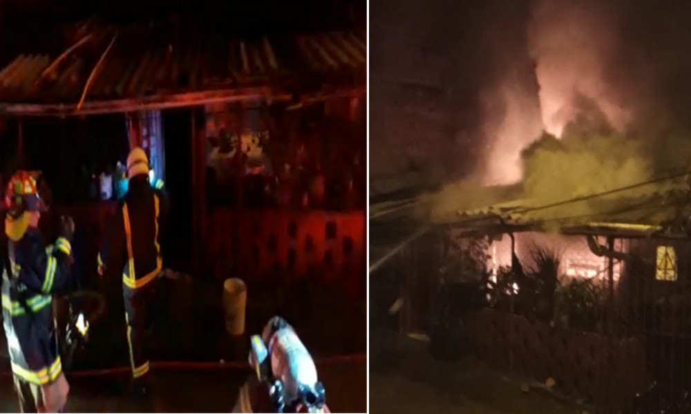 Video: Anoche incendiaron la casa del hombre que habría asesinado a su expareja y bebé en La Estrella