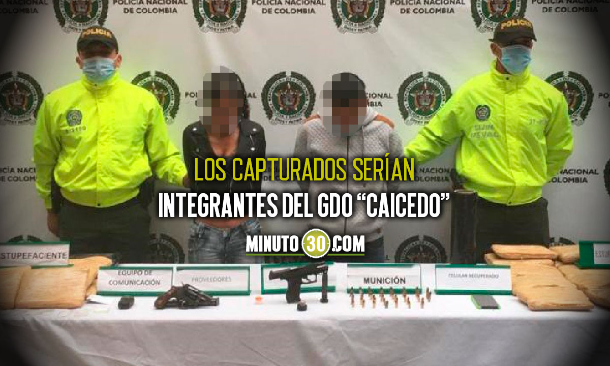EN VIDEO: ¡Qué bellezas! Armados y con varias dosis de droga, cogieron a una ‘parejita’ 1 GDO Caicedo
