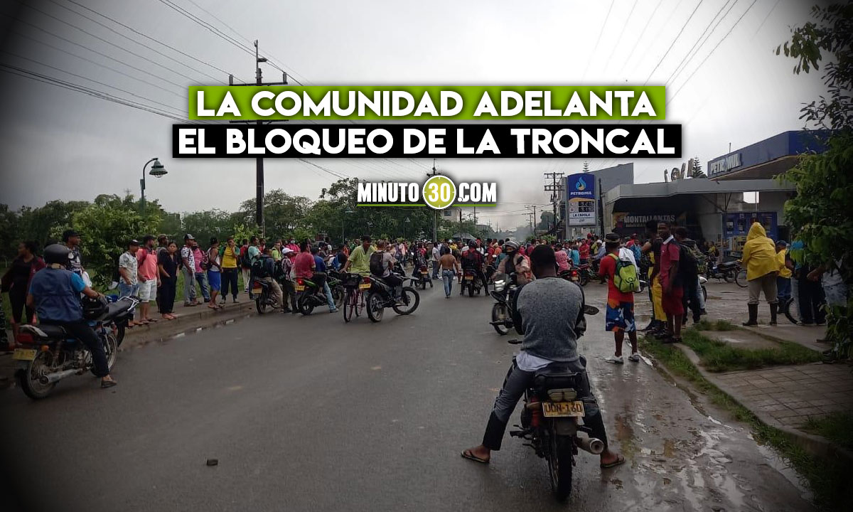 EN VIDEO: ¡Atención! Bloqueada la vía Medellín- Urabá, a la altura de Currulao 1 cURRULAO