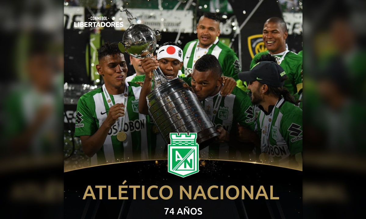 Conmebol felicita a Atlético Nacional en sus 74 años 1 Conmebol felicita a Atletico Nacional en sus 74 anos