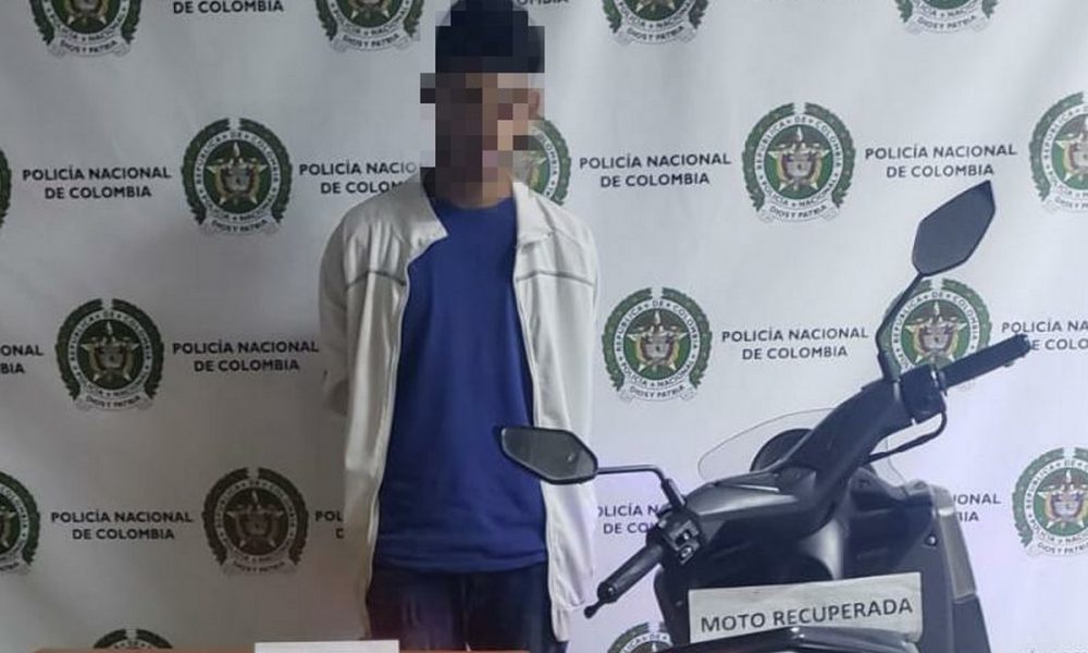 Capturado por hurto de moto en Medellín