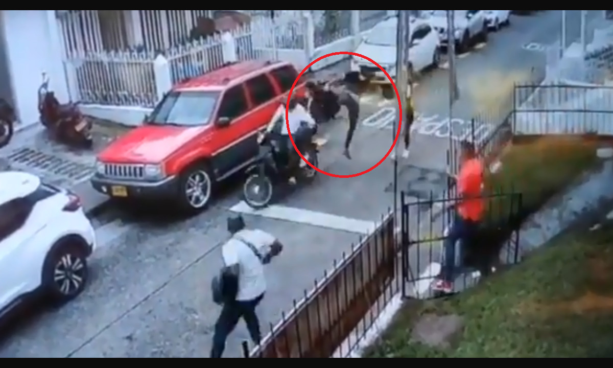 EN VIDEO: “Tenga pa’ que afine”,'Jackie Chan' se bajó con una patada voladora a ladrones 1 Pereira