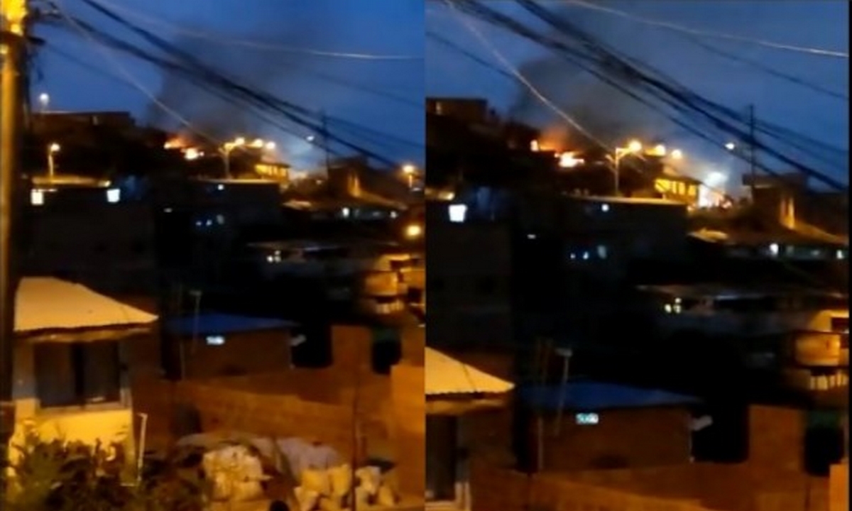 VIDEO: Se presentó un fuerte incendio en el barrio La Cruz, en la comuna 3 de Medellín 1 incendio