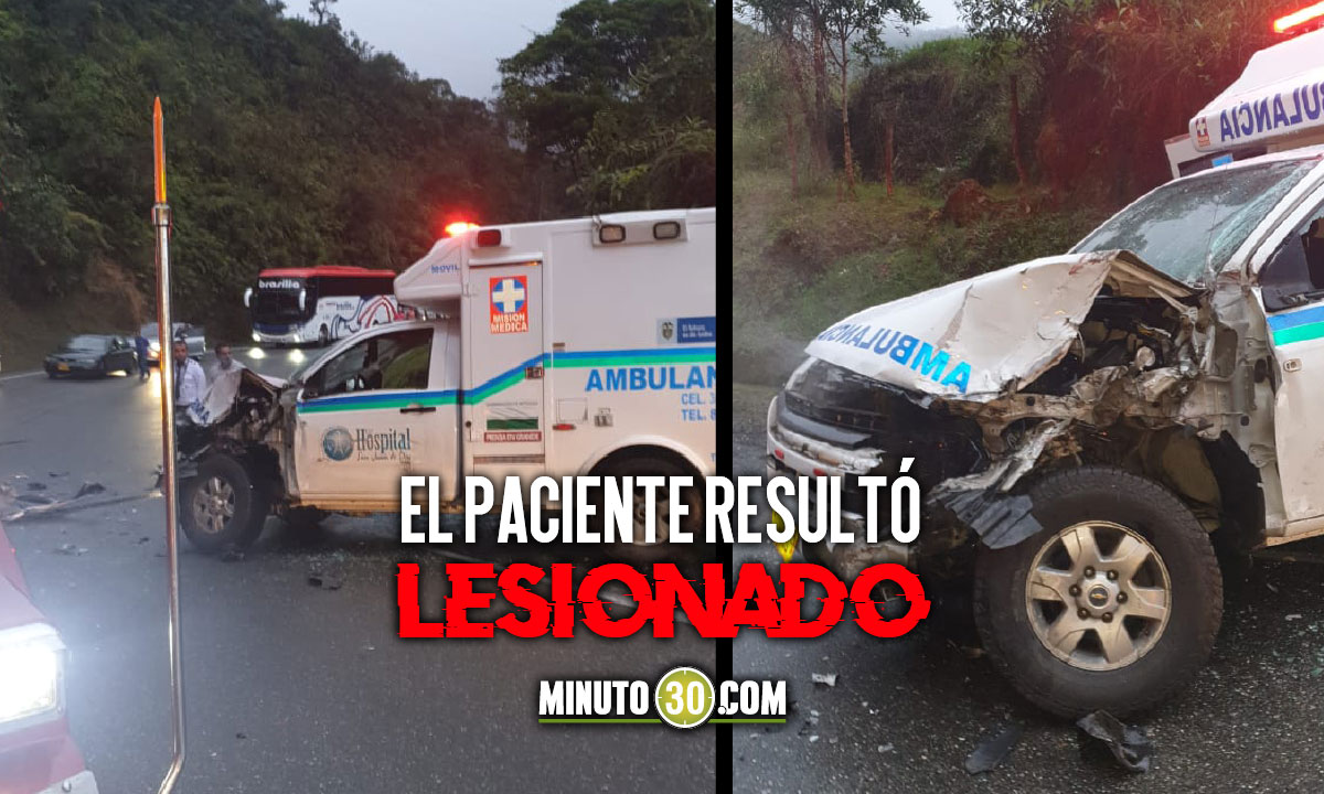 ¡Terrible! Ambulancia sufrió un accidente en Yarumal ¡Terrible! Ambulancia sufrió un accidente en Yarumal