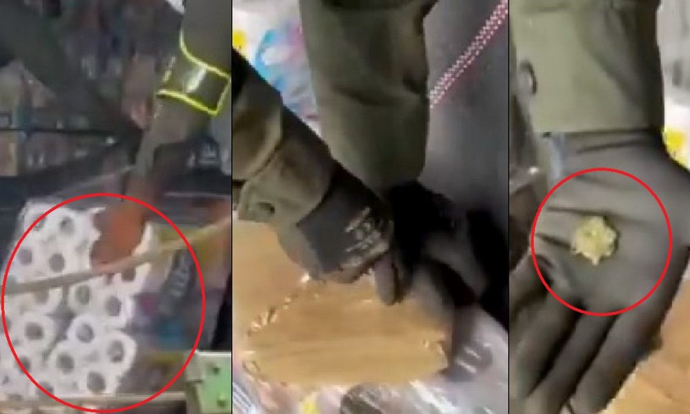 Marihuana entre papel higiénico