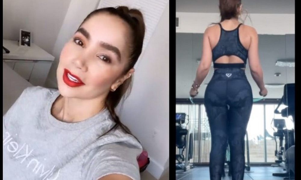 VIDEO. ¿Es plástico? le preguntan a Paola Jara tras presumir sus caderas mientras saltaba lazo