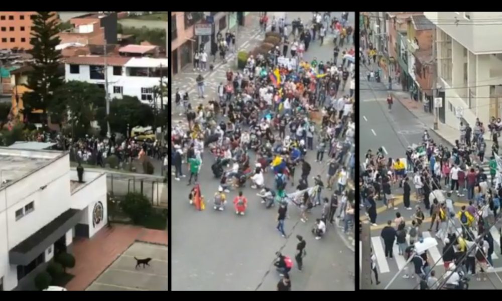 Hay manifestación en Caldas, Antioquia