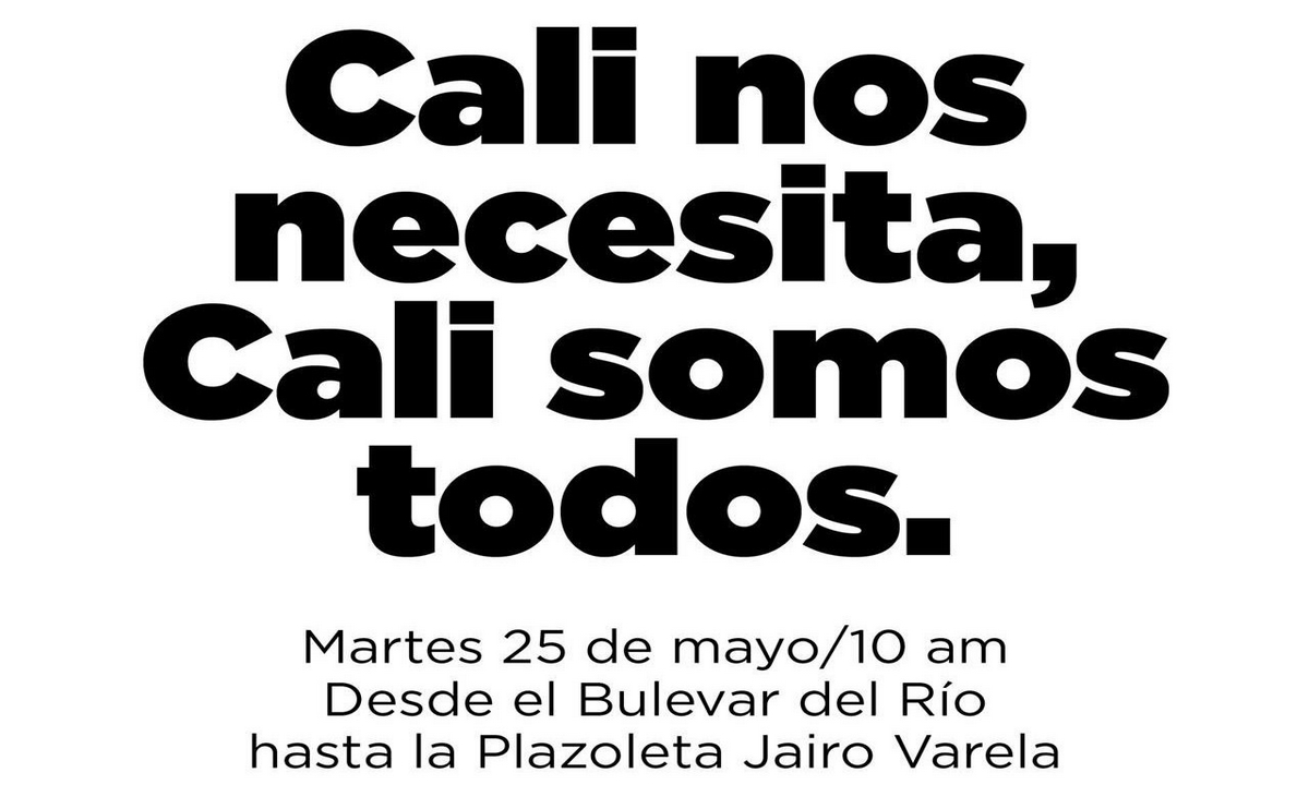 En Cali anuncian "marcha del silencio para desbloquear la ciudad y los corazones" 1 Cali-marcha del silencio
