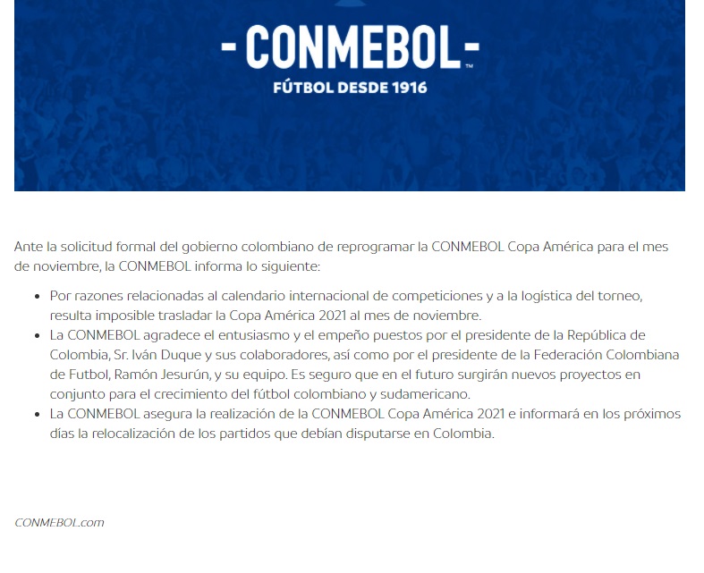 Conmebol-copa américa- Colombia