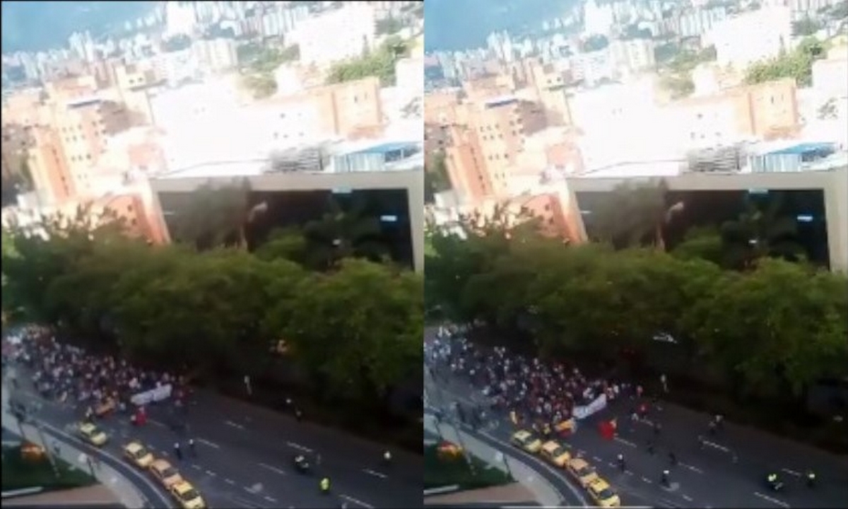 VIDEO: Busque otra ruta: Por manifestaciones se presenta congestión vial en Envigado 1 Envigado-