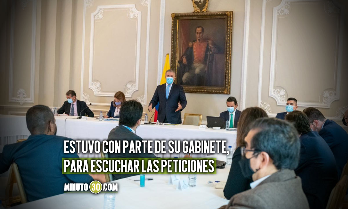 ¿Habrá acuerdo? Este lunes Duque se reunió, por primera vez, con los promotores del paro 1 Iván Duque