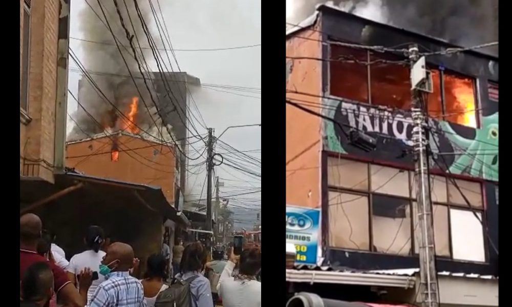 [Video] Incendio consume un local comercial en Apartadó, Antioquia