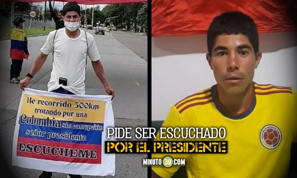 Antioqueño trotó 500 kilómetros para hablar con Duque
