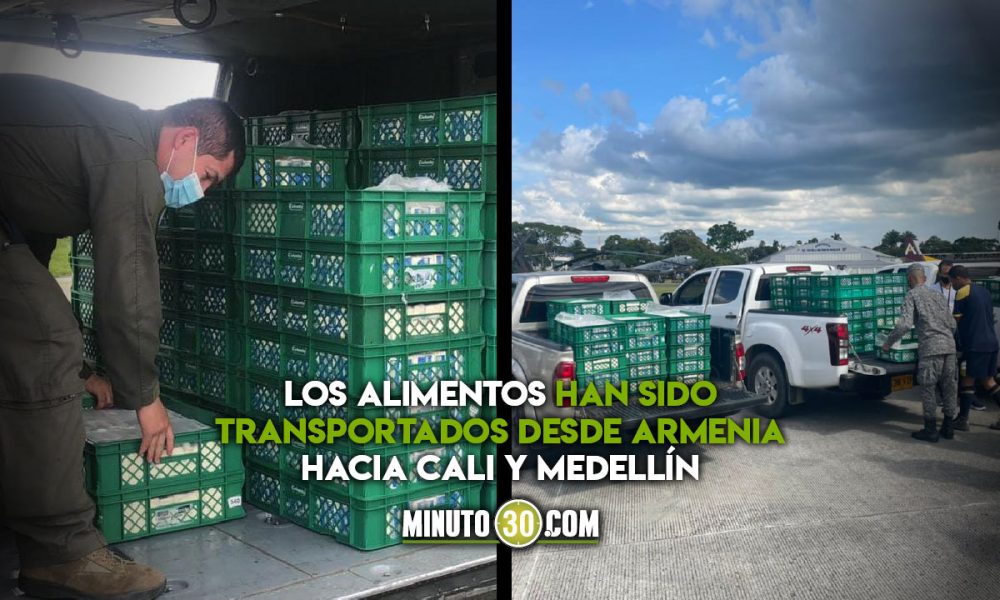 Para evitar que más alimentos se pierdan en las vías, la Fuerza Aérea hace un puente aéreo para transportarlos