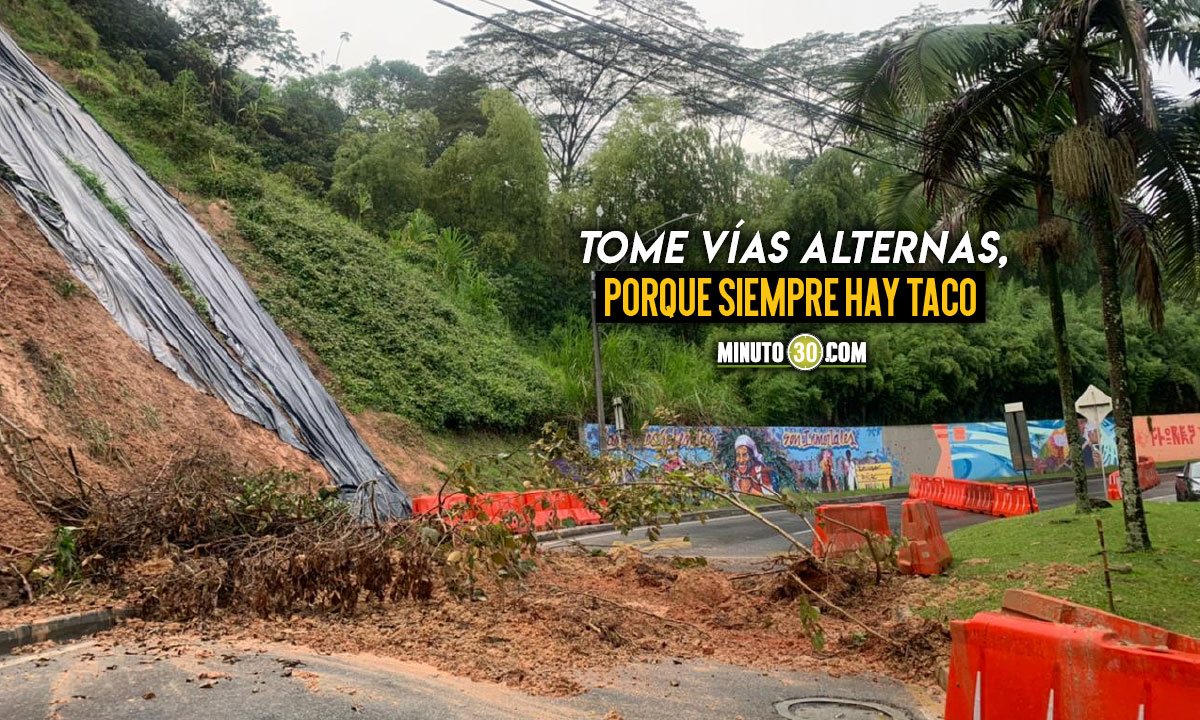 ¡Párele bolas! Un tramo de la Avenida Las Palmas amaneció cerrada, por derrumbe 1 Un tramo de la Avenida Las Palmas amanecio cerrada por derrumbe
