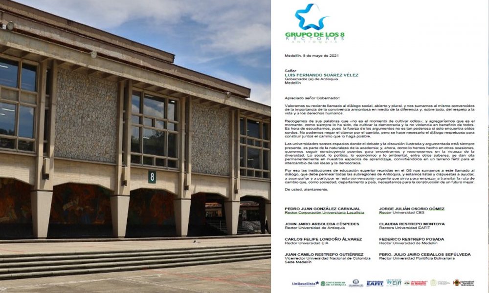 Rectores de ocho universidades de Antioquia se suman al llamado de diálogo
