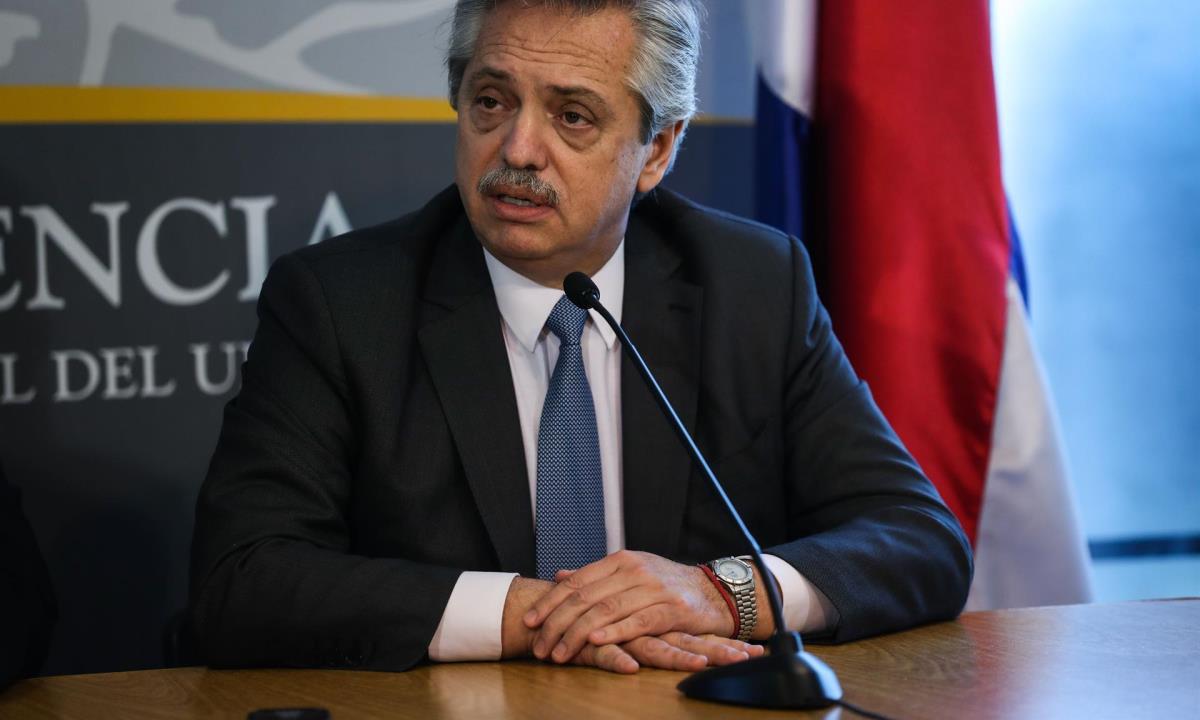 El presidente argentino pide al Gobierno colombiano que "cese" la violencia 1 En la imagen, el presidente de Argentina, Alberto Fernández. EFE/ Federico Anfitti/Archivo
