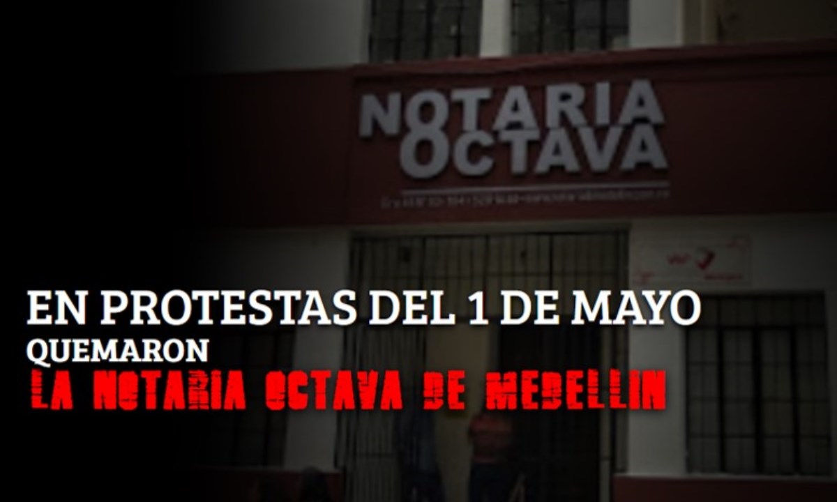 FOTO: Quemaron la Notaría Octava de Medellín 1 notaria octava quemada