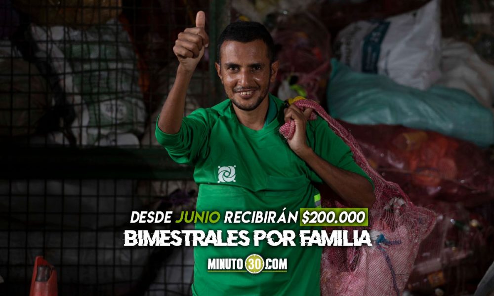 Más de 2.400 recicladores de Medellín recibirán una renta básica