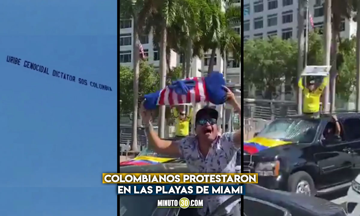 EN VIDEO: “Uribe genocida”, decía mensaje que sobrevoló las playas de Miami 1 Miami