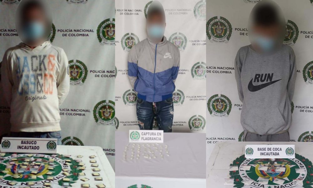 Con basuco cogieron a estos tres en Medellín