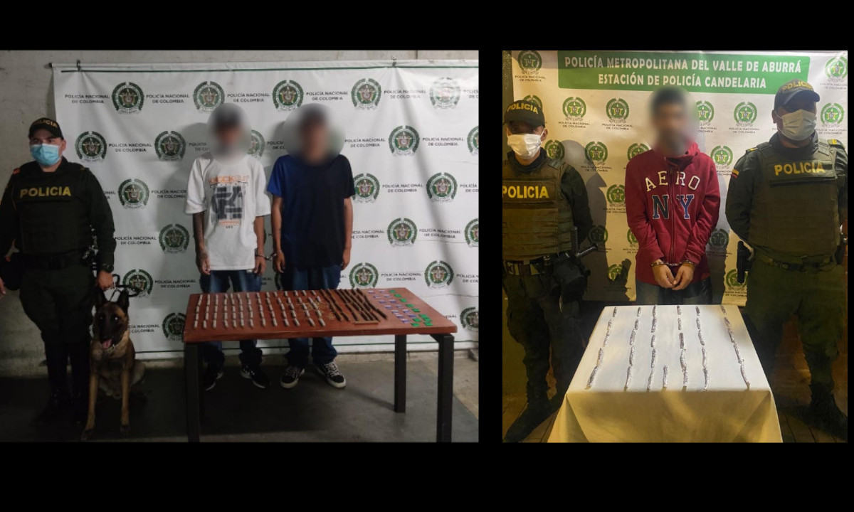 Cogieron en Medellín a estos tres con droga Cogieron en Medellín a estos tres con droga