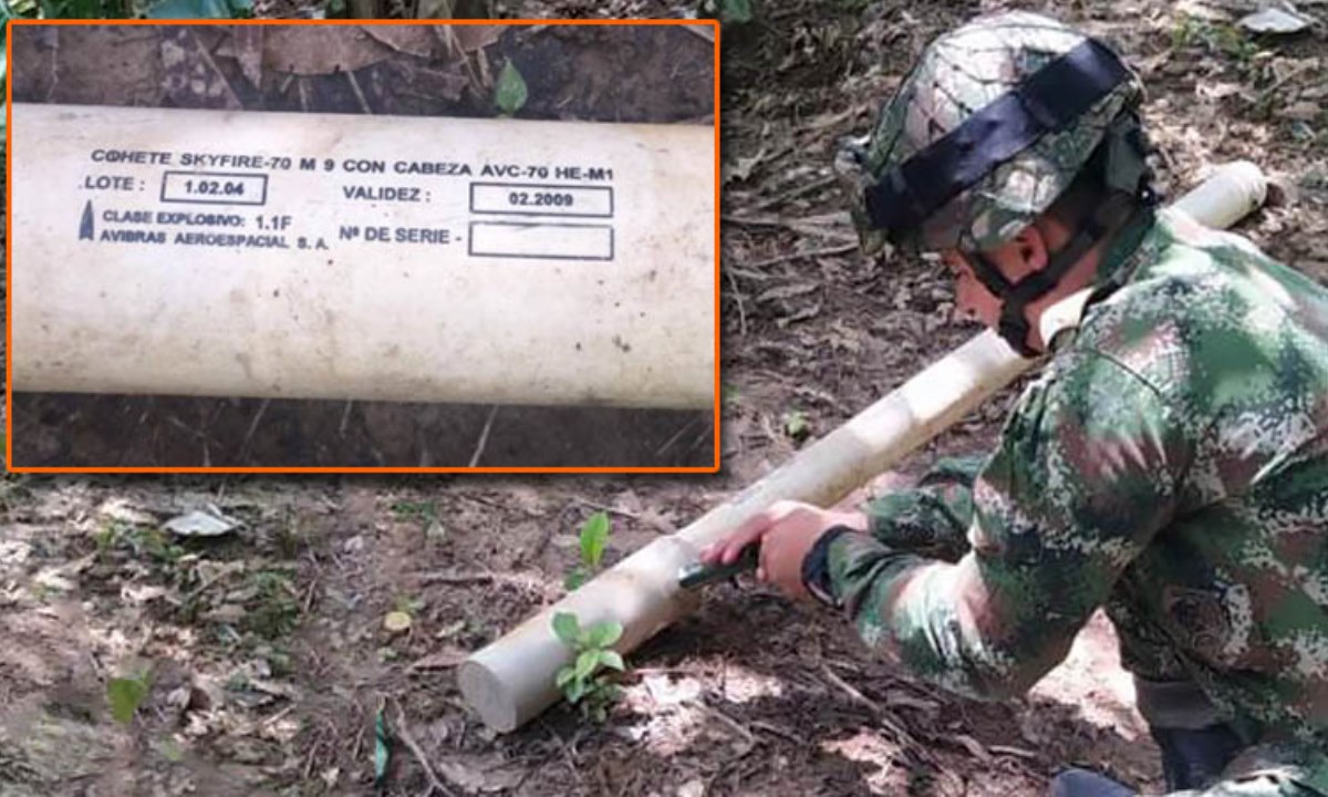 ¡Sería de la Fuerza Aérea Venezolana! Incautan en Arauca cohete aire-tierra 1 cohete