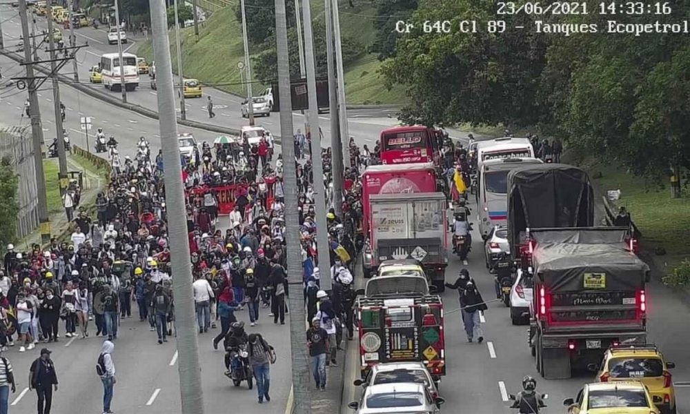 Cierres intermitente en la Autopista Norte por marchas