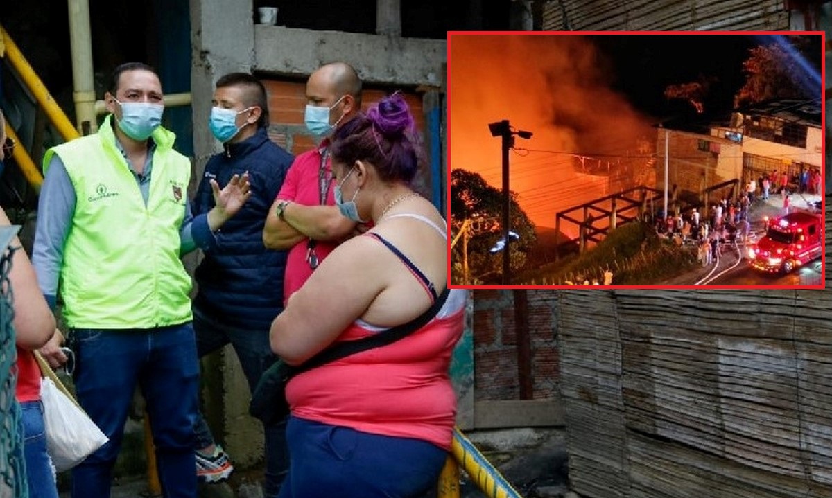 Alcalde de Manizales escucha a habitantes de 'La Curva de la Nena' tras incendio 1 Manizales3 2