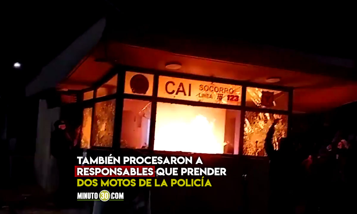 VIDEO: Por la quema de varios CAI de Bogotá judicializaron a los presuntos responsables 1 CAI