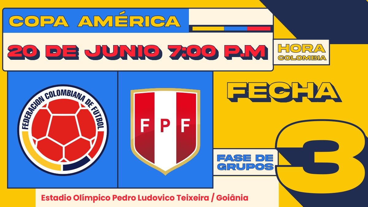 Calendario de la Selección Colombia en la Copa América 2021