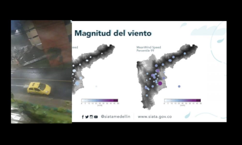 [Video] Reportan fuertes vientos sobre el Valle de Aburrá