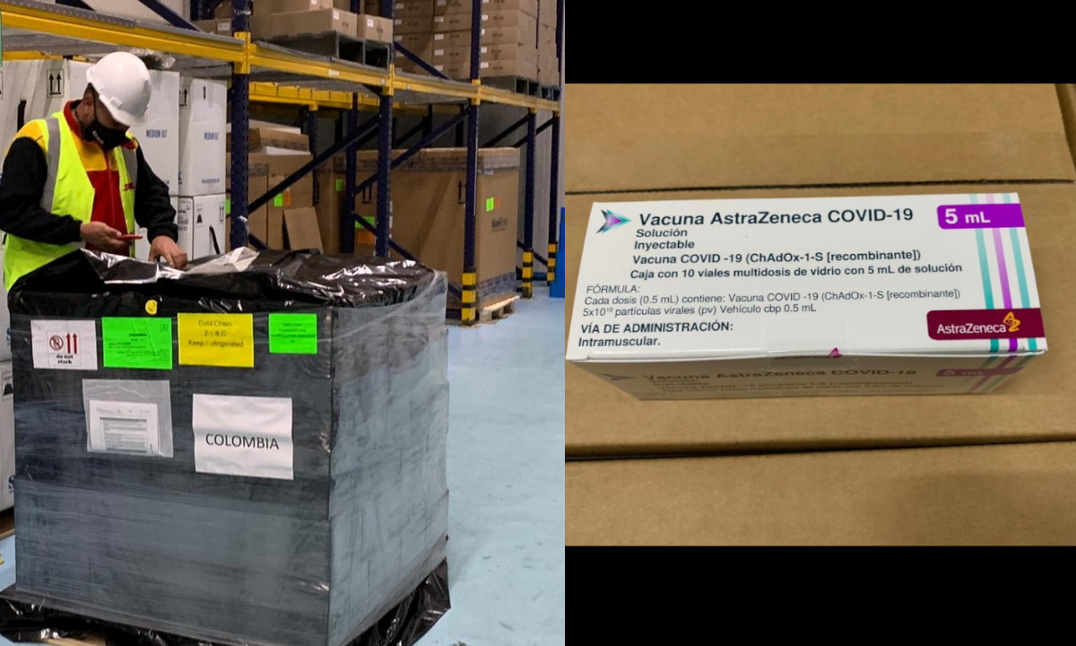 204.000 dosis de vacunas de AstraZeneca llegaron hoy a Colombia 1 204.000 dosis de vacunas de AstraZeneca llegaron hoy a Colombia