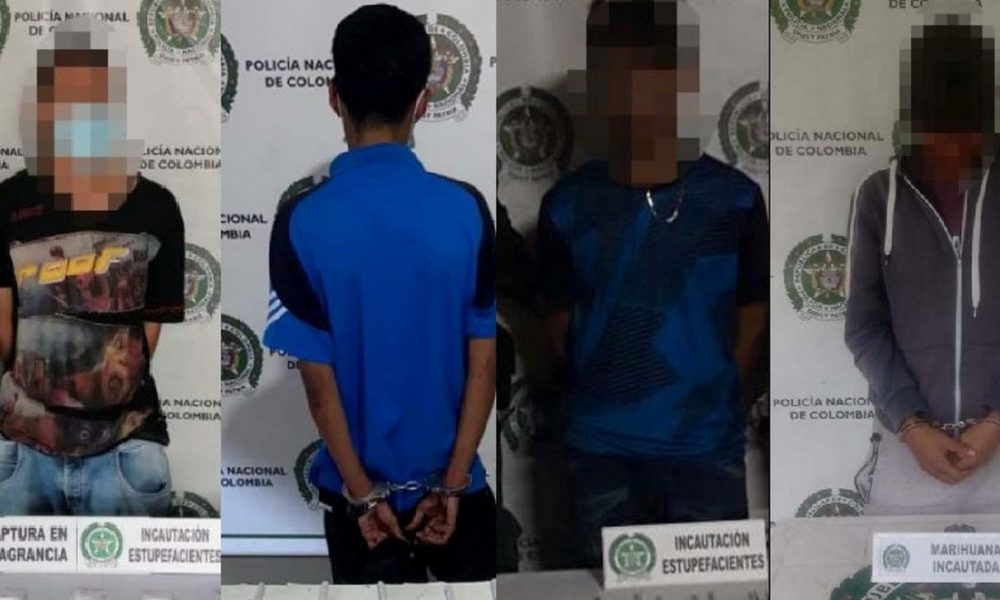 Cogieron a estos 4 en Medellín y Bello por estupefacientes