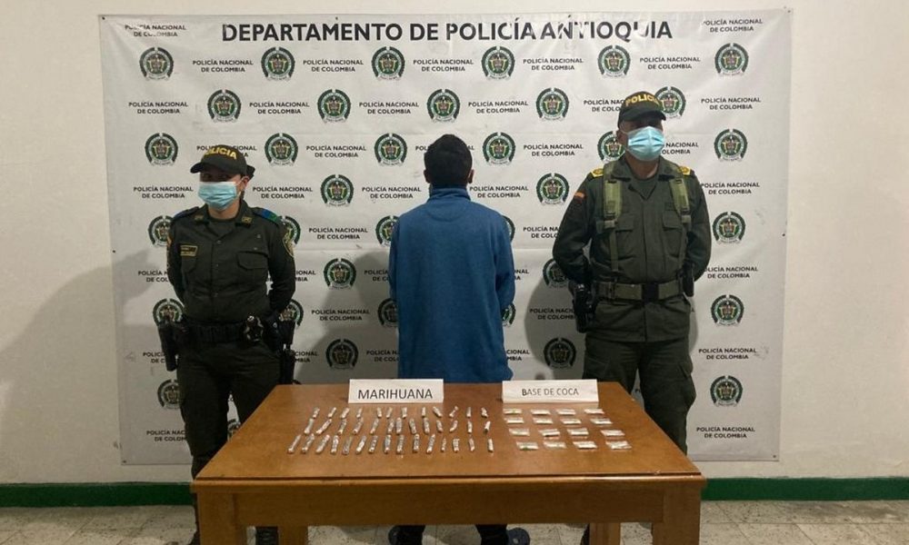 Capturado en Sonsón por llevar marihuana y base de coca