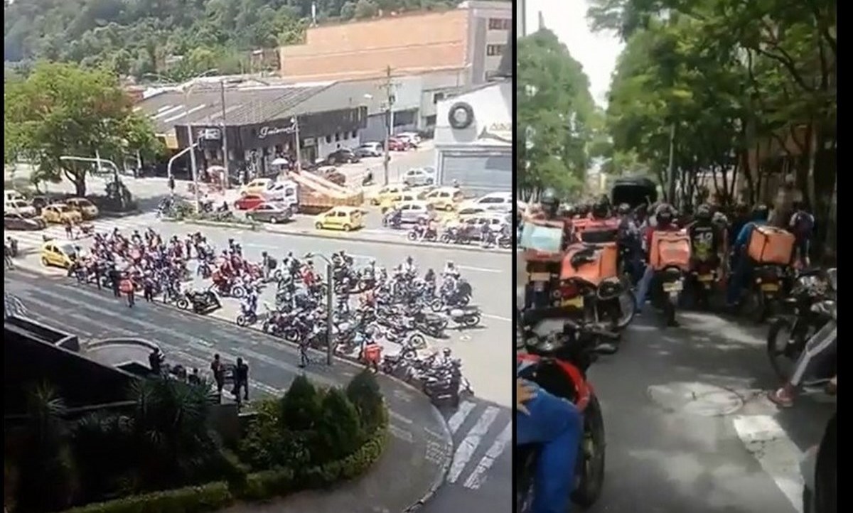 Domiciliarios en Medellín salieron a protestar 1 domiciliariosmed 4junio