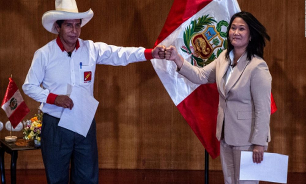 Empate técnico entre Keiko Fujimori y Pedro Castillo, candidatos a la presidencia de Perú