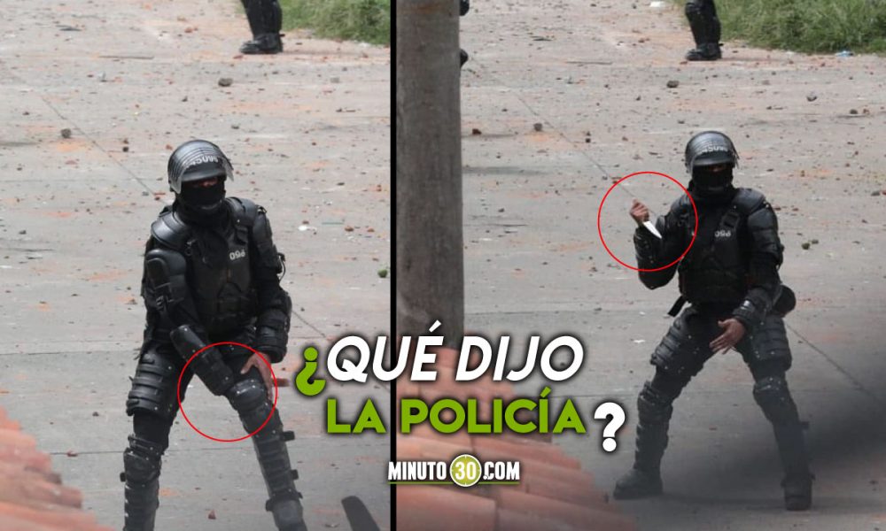 Uniformado del Esmad con puñal en Valle del Cauca