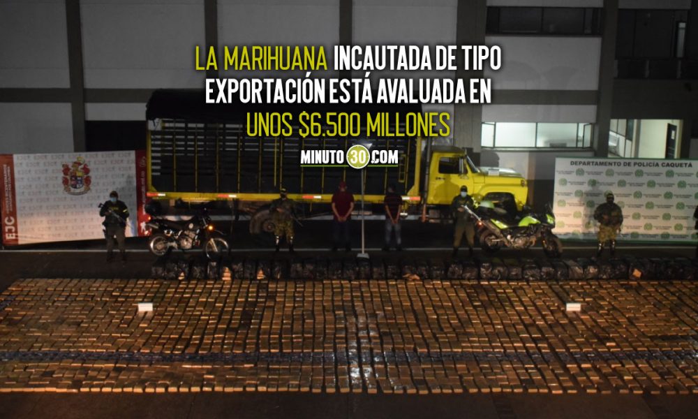 Incautan más de 3 toneladas de marihuana en el Caquetá