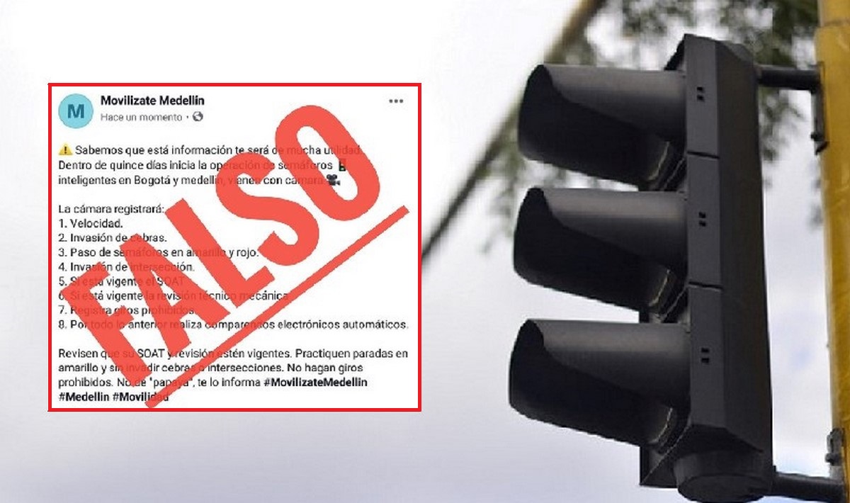 Es falso que van a llegar semáforos inteligentes para sancionar infracciones