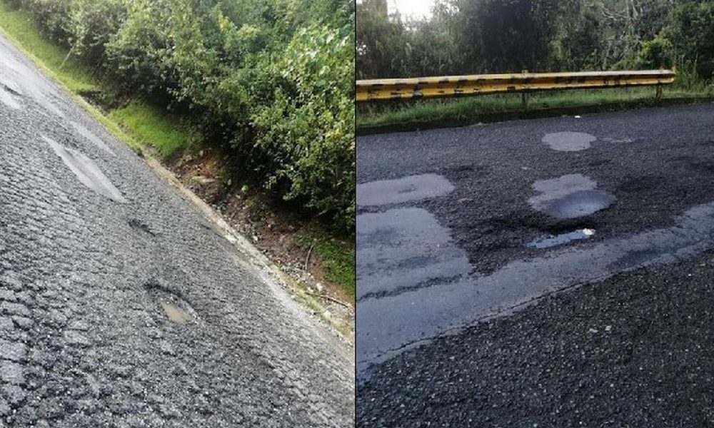 Denuncian mal estado en la vía a Santa Elena