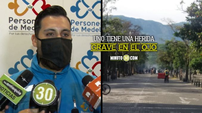 10-ciudadanos-heridos-durante-la-marcha-del-28-de-julio-en-Medellin-informo-la-Personeria balance