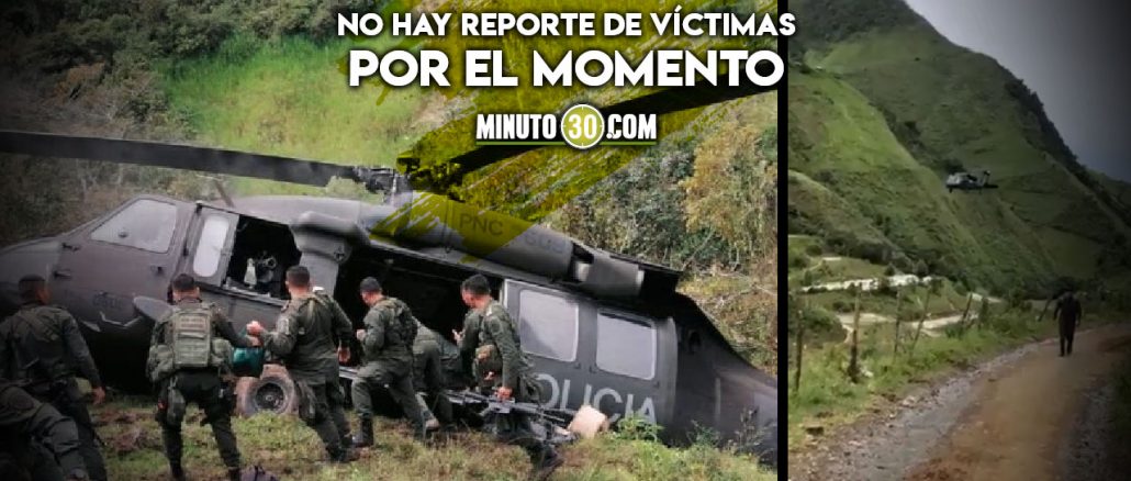 EN VIDEO: ¡Atención! En Ituango se accidentó un helicóptero de la Policía 1 Ituango