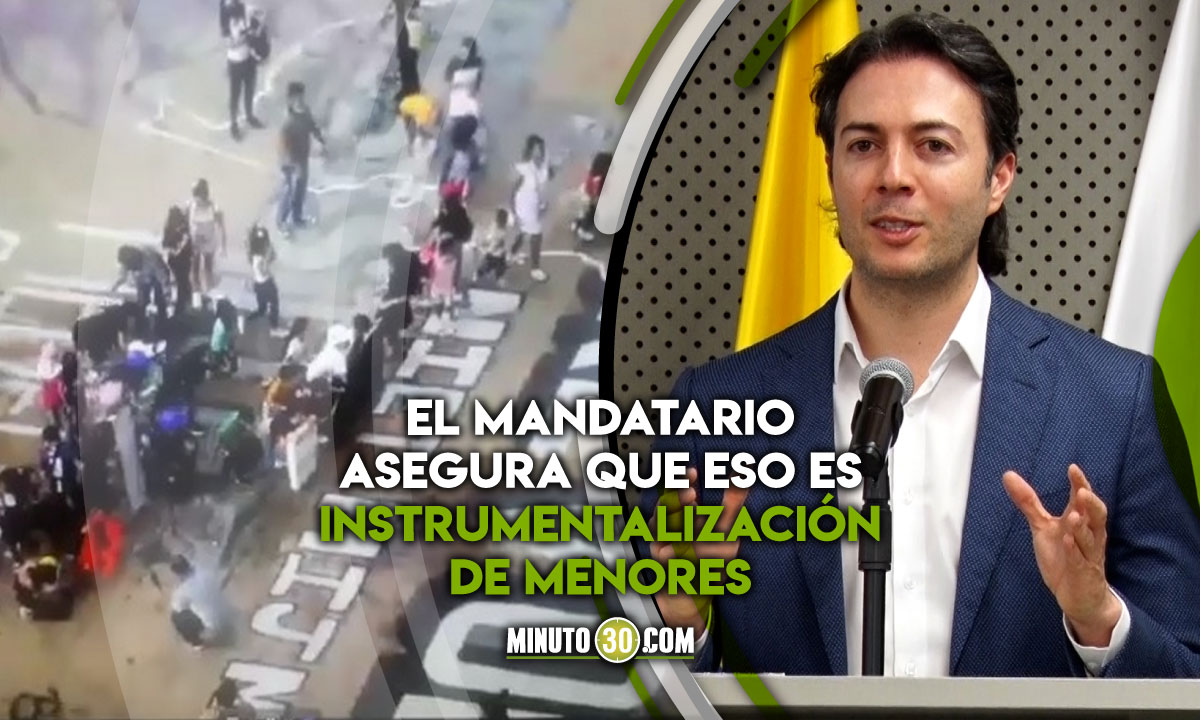 Hay-que-dejarlos-fuera-del-conflicto-Daniel-Quintero-rechazo-video-de-la-primera-linea-con-ninos niños Daniel Quintero