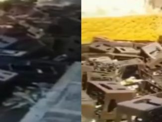 VIDEO: ¡Qué reguero! A un camión se le cayó las canastas de cerveza en Olaya, Antioquia 1 Olaya