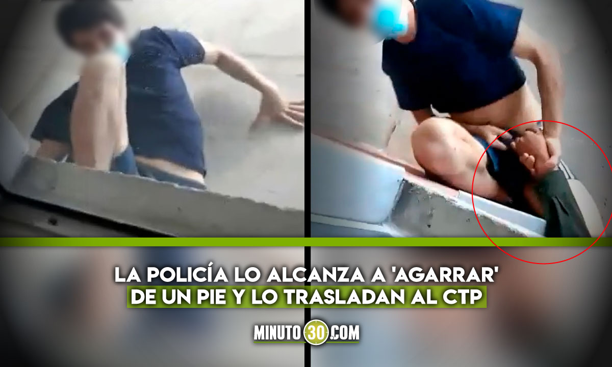 Video: ¡Qué angustia! Joven se iba a tirar de un piso 7 en Medellín, pero la Policía lo evitó 1 Joven se iba a tirar de un piso 7 en Medellín