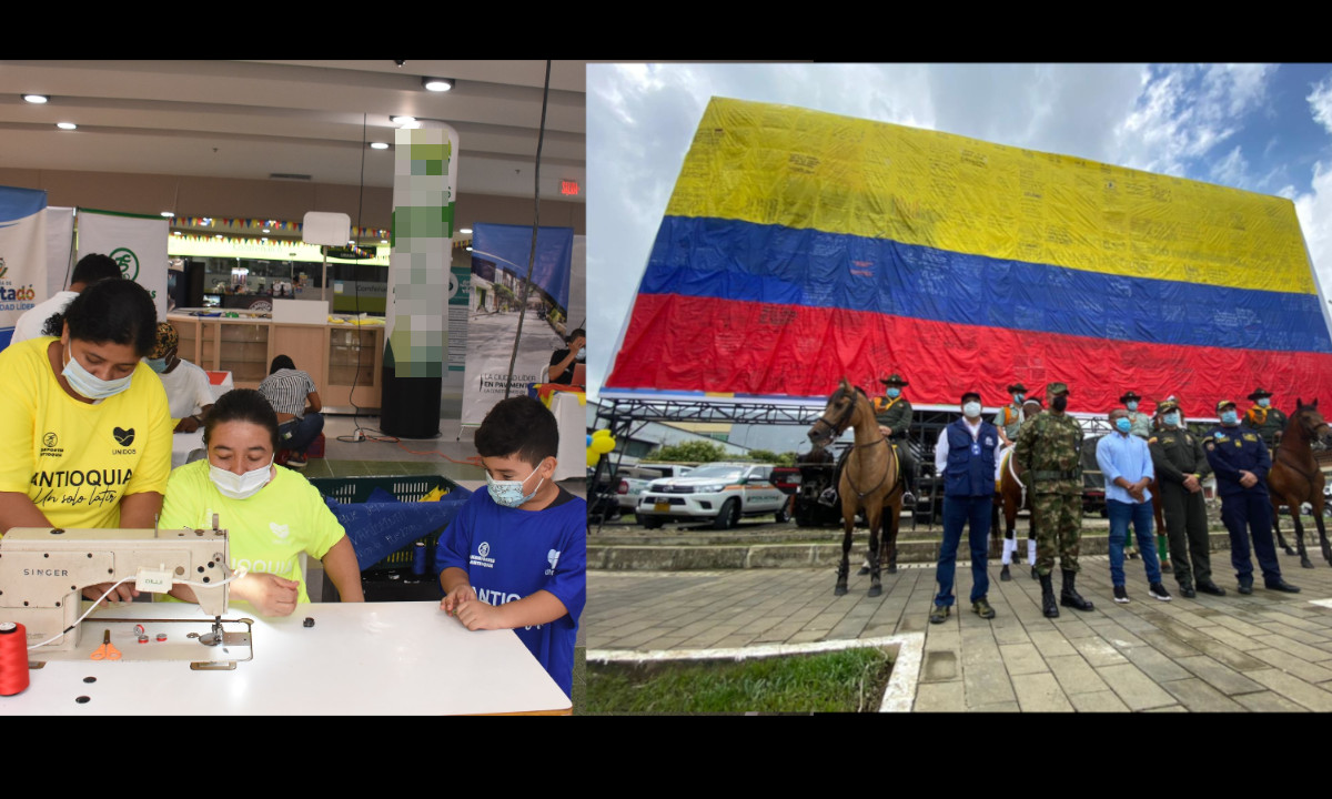 Una familia en Urabá cosió esta bandera gigante en honor a los deportistas que nos representarán en los Juegos Olímpicos 1 Una familia en Urabá cosió esta bandera gigante en honor a los deportistas que nos representaran en los Juegos Olímpicos